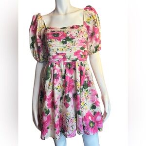 Abercrombie & Fitch size small Floral Pink Dress nwot mini